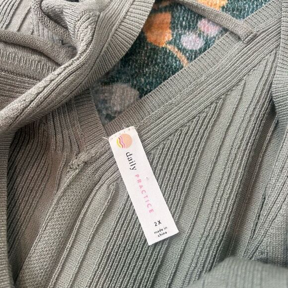 Anthropologie Daily Practice Ribbed Sweater Midi Dress 2X Sleeveless Knit Maxi - Picture 5 of 16